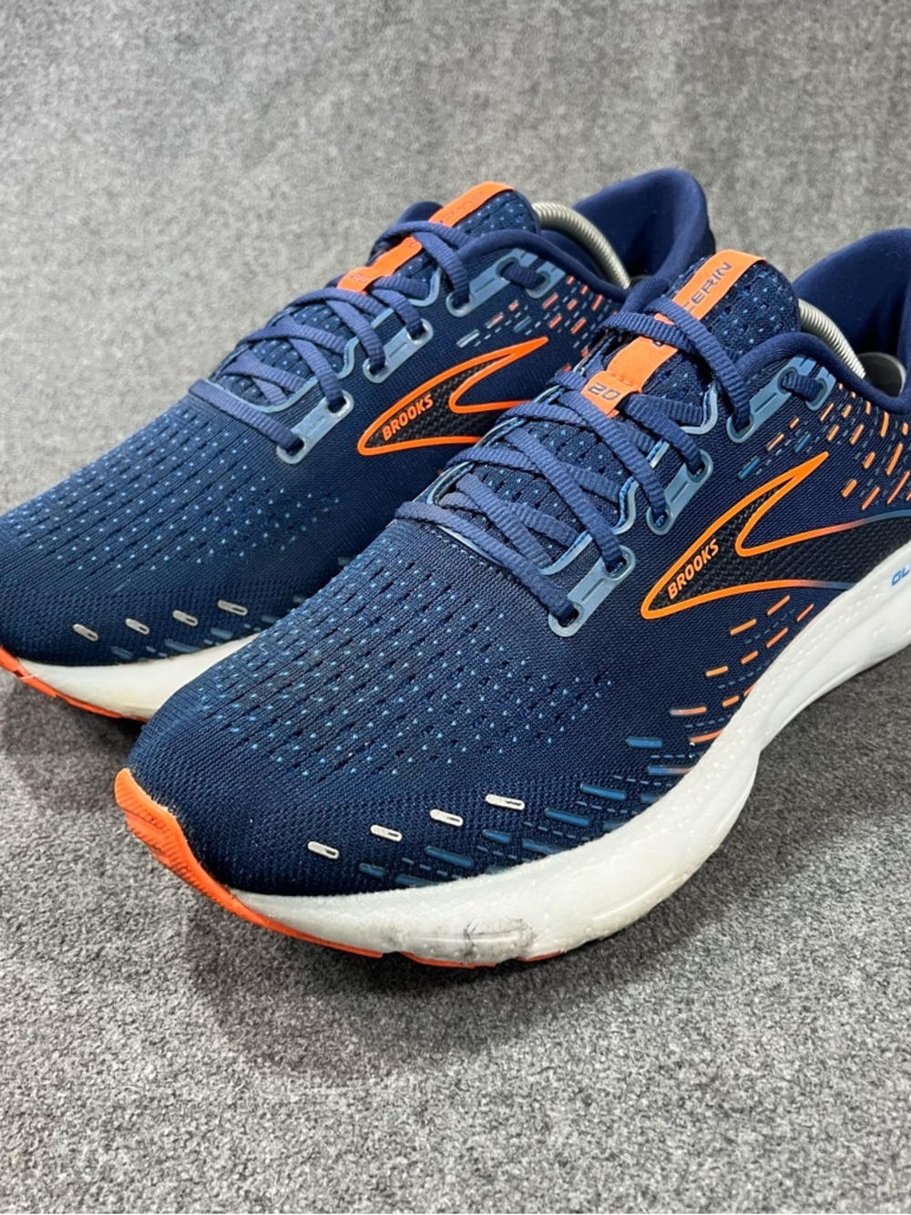 Brooks Glycerin 20 Running Shoes Men’s Size 11.5 Blue Depths/Palace Blue-Orange